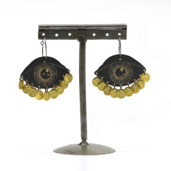 Eye Gold Coins Earrings